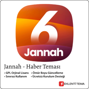 Jannah v7.1.0 - Haber / Blog WordPress Teması