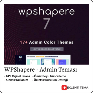 WPShapere v7.0.6 - Wordpress Admin Teması
